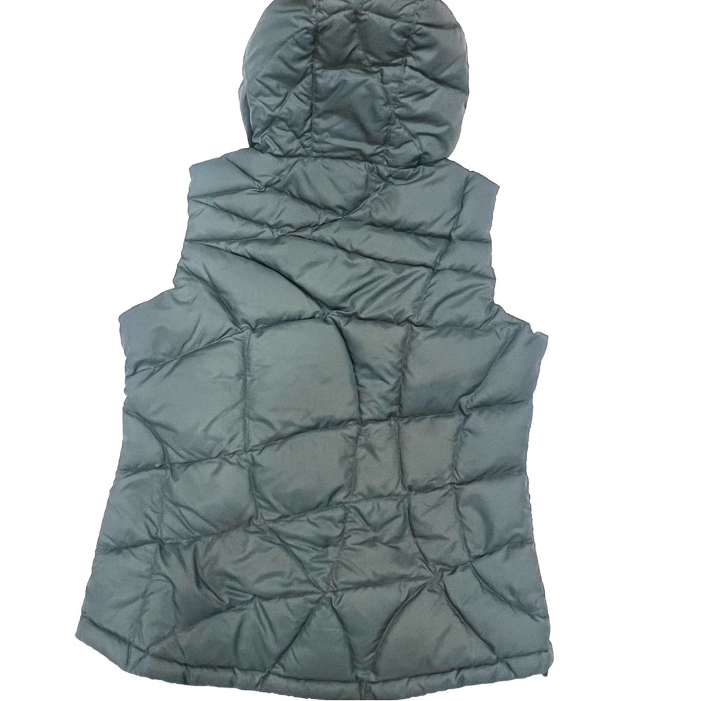 ISIS Women's Whisper Hoodie Goose Down Hooded Vest Quilted Olive 4 - Picture 6 of 7